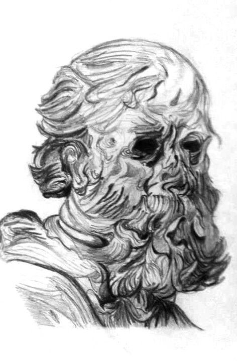 472x719 Scary Old Man Drawing In Drawings, My - Scared Man Drawing