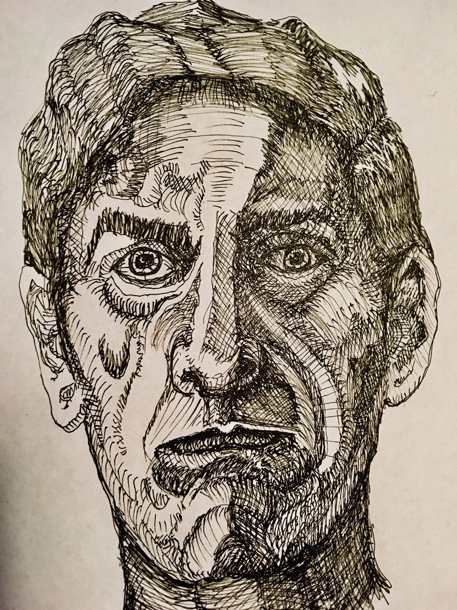 1536x2048 Scary Man My Sketches Sketches - Scared Man Drawing