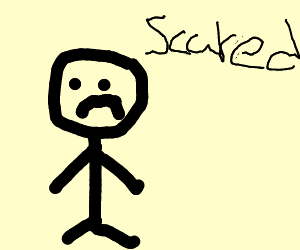 300x250 Scared Man Drawing - Scared Man Drawing