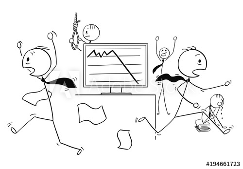 500x347 cartoon stick man drawing conceptual illustration of scared - Scared Man Drawing