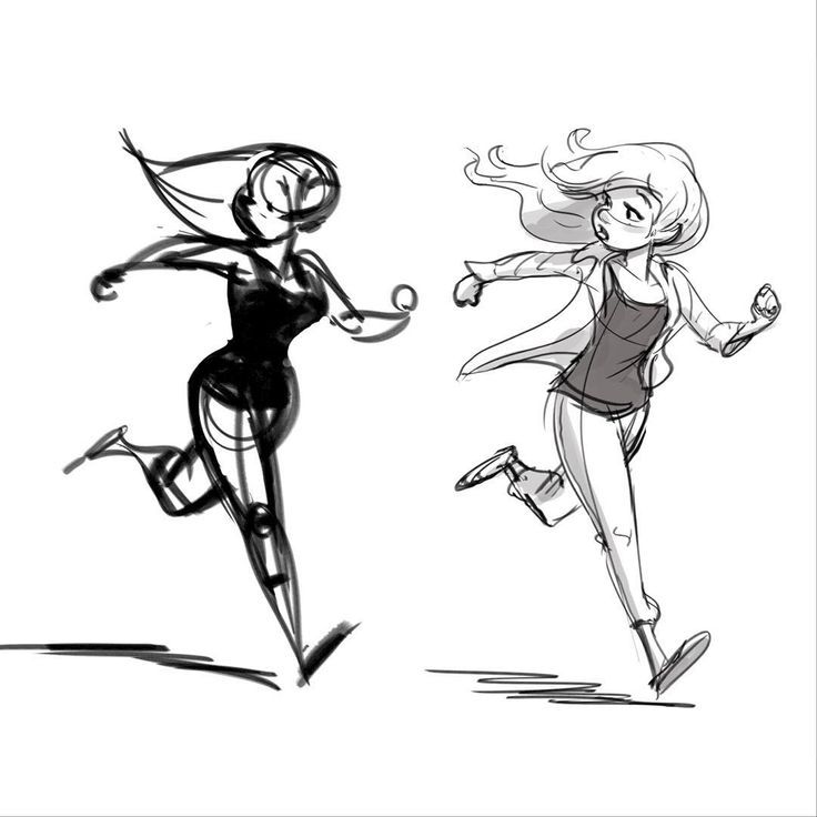 736x736 Girl Running Away Drawing Scared Girl Running Away Drawing - Scared Person Drawing