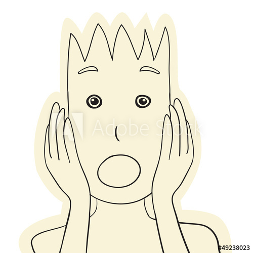 500x500 Scared Person - Scared Person Drawing