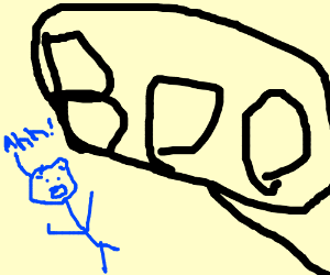 300x250 Ao Oni Saying Hi To Scared Person Drawing - Scared Person Drawing