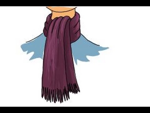 480x360 how to draw a scarf - Scarf Drawing