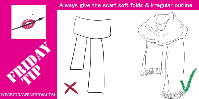 My Fashion: Scarf Drawing Reference