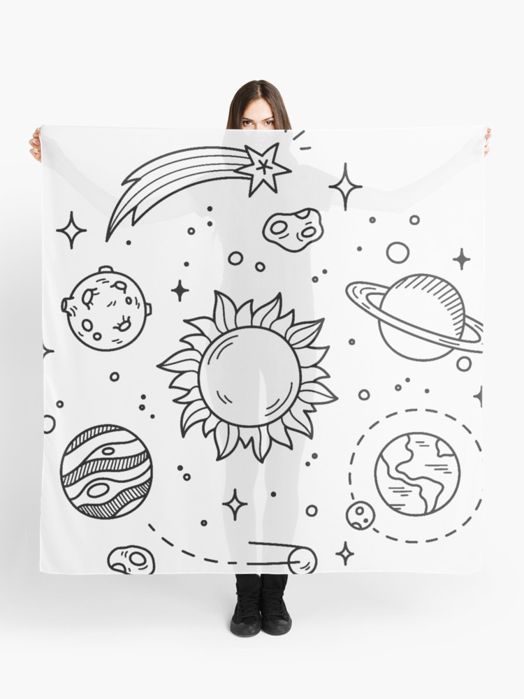 750x1000 space tumblr drawing scarf - Scarf Drawing
