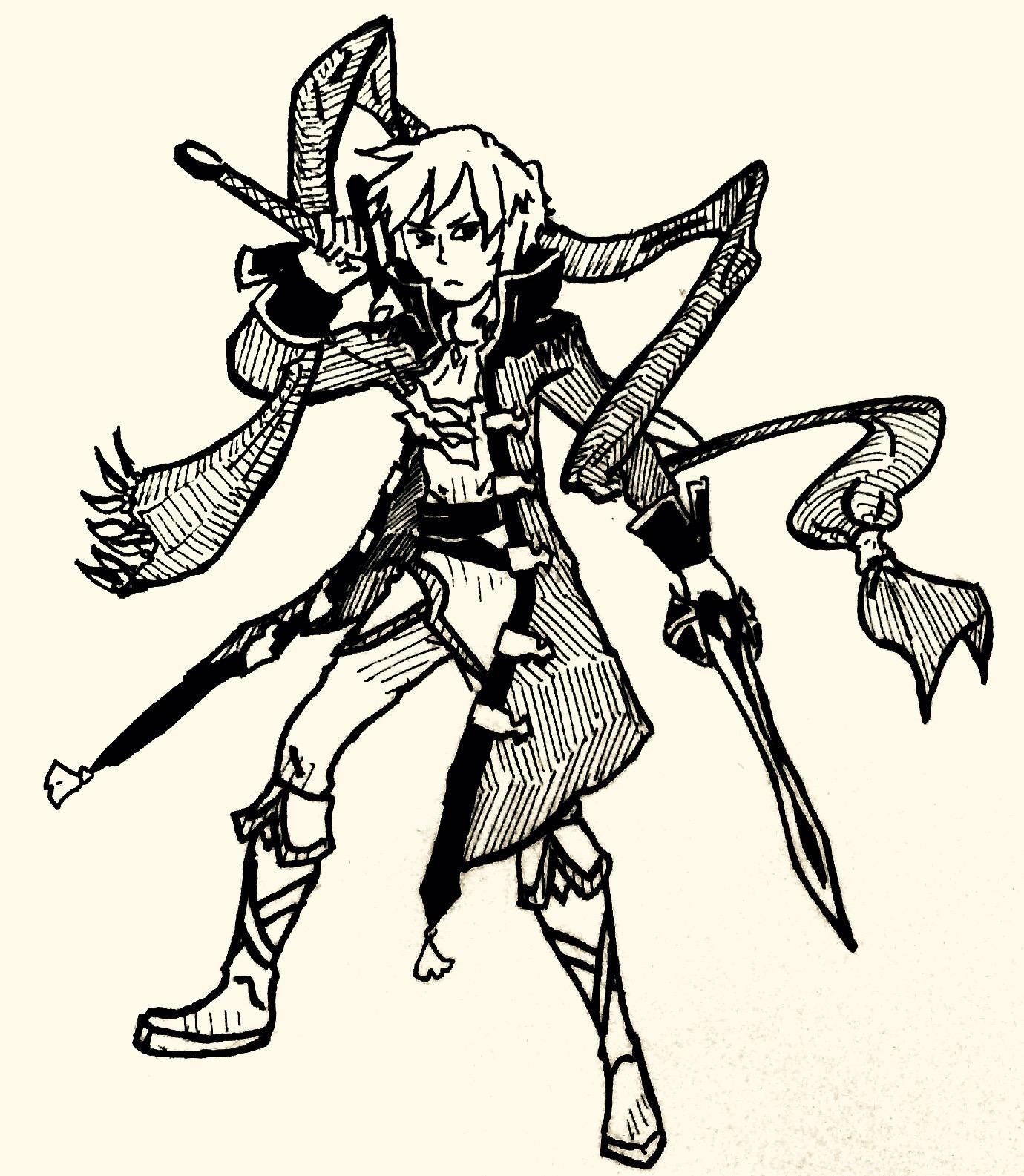 1380x1585 art daily drawing - Scarf Drawing