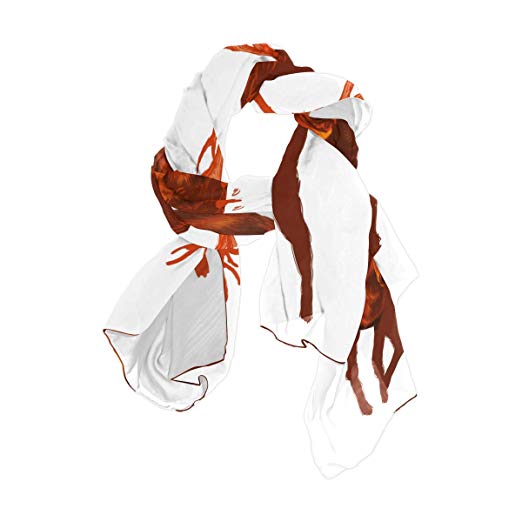 522x522 deyya womens infinity lightweight silk scarf deer drawing pattern - Scarf Drawing