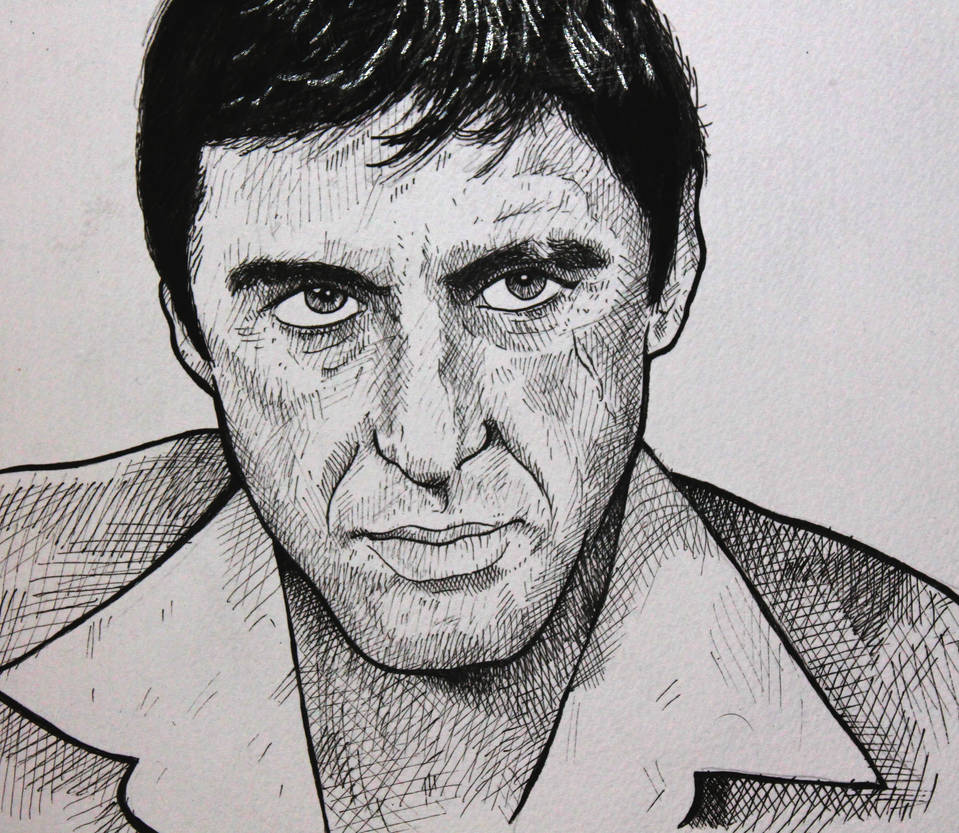 959x833 scarface drawing - Scarface Drawing