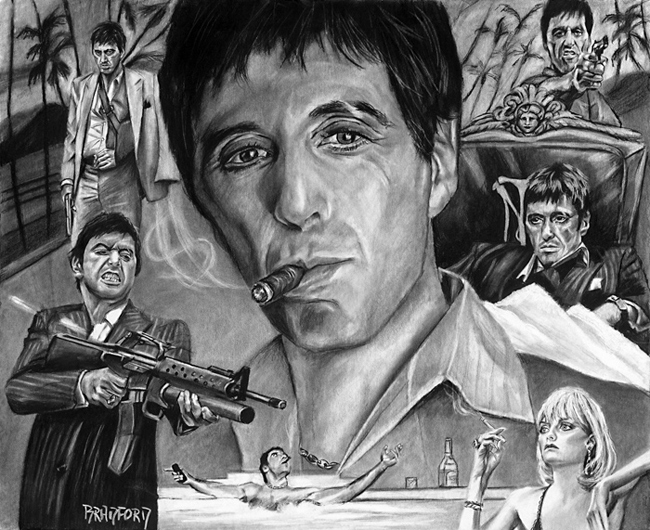 Scarface Drawing at PaintingValley.com | Explore collection of Scarface