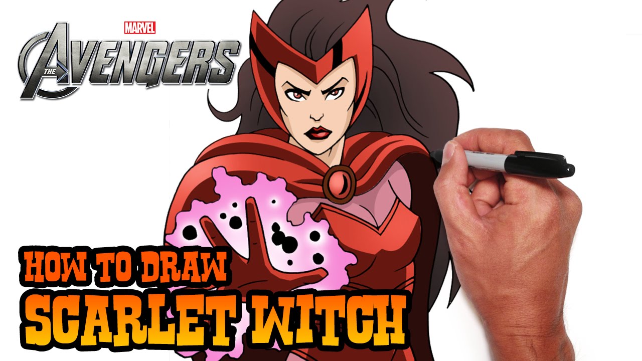 1280x720 how to draw scarlet witch the avengers - Scarlet Witch Drawing