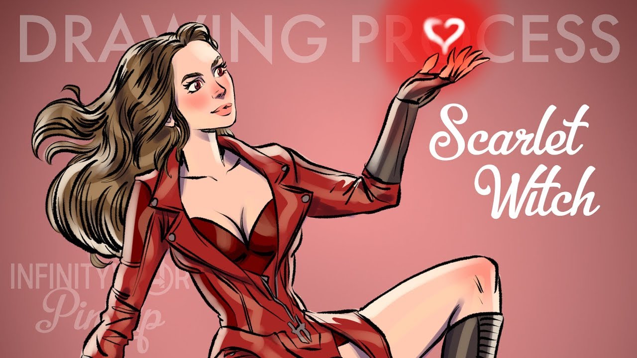 1280x720 scarlet witch - Scarlet Witch Drawing