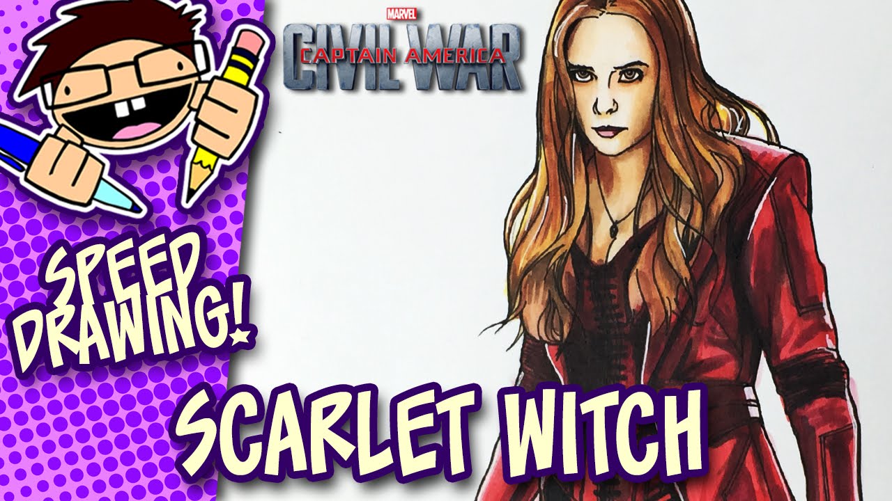 1280x720 speed drawing scarlet witch - Scarlet Witch Drawing