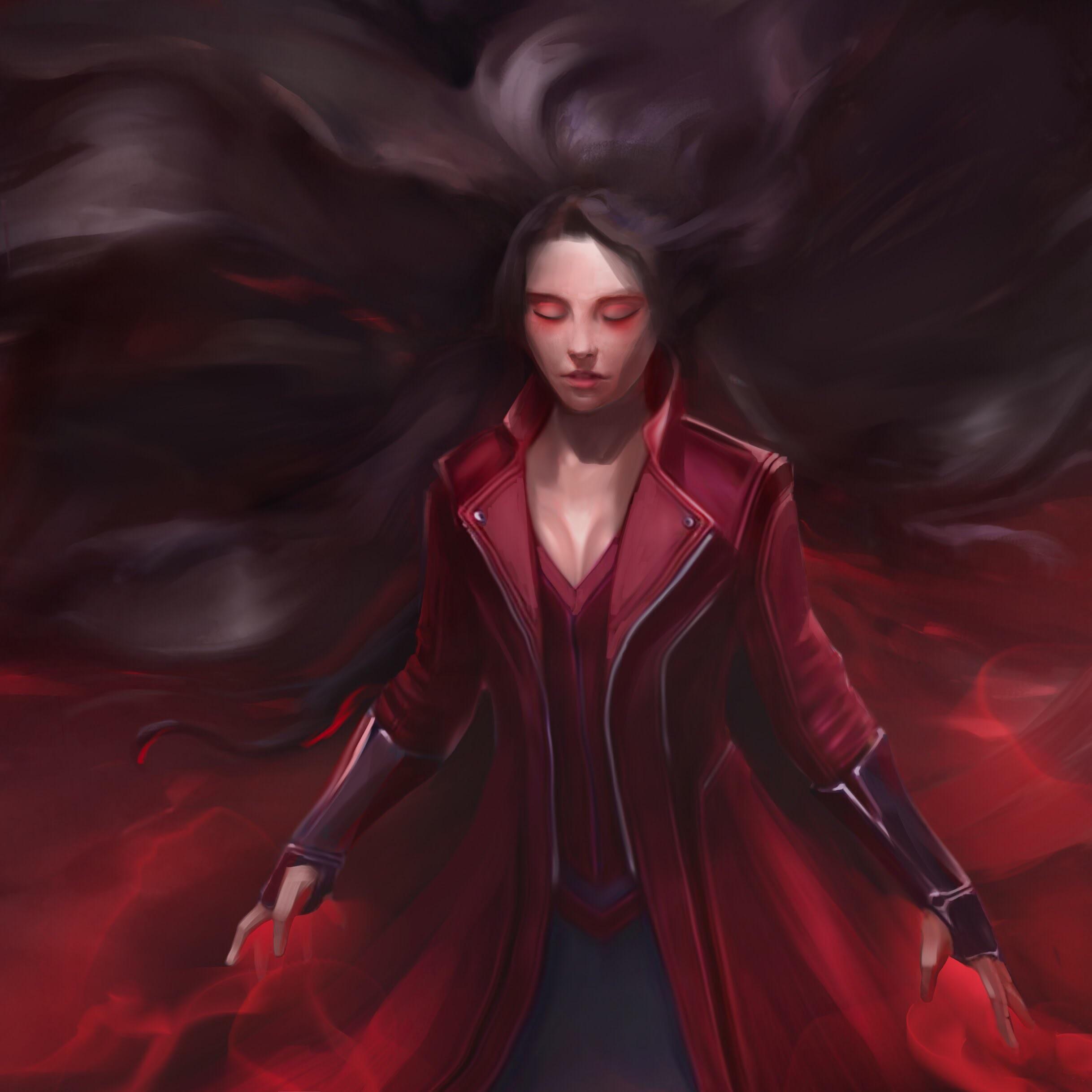 2436x2436 fanart scarlet witch! infinity war was brilliant, and inspired me - Scarlet Witch Drawing