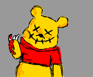 300x250 winnie the pooh is a real, scary bear drawing - Scary Bear Drawing