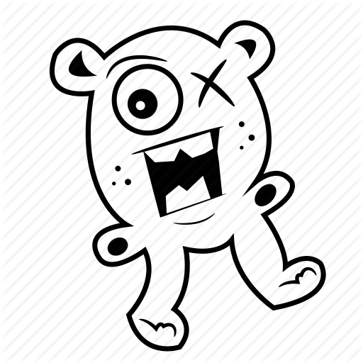 512x512 bear, cartoon, scare, scary, teddy icon - Scary Bear Drawing