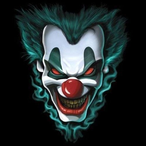 500x500 scary clown drawing easy cool tshirt freak show liquid blue evil - Scary Clown Drawing