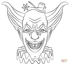 236x219 Evil Clown Drawings - Scary Clown Drawing
