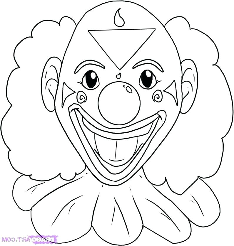 Scary Clown Face Drawing at PaintingValley.com | Explore collection of ...