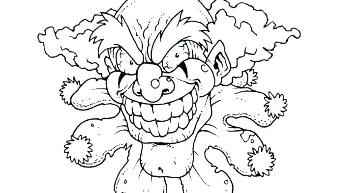 728x393 How To Draw A Scary Clown Step - Scary Clown Face Drawing