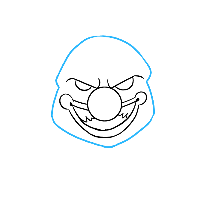 680x678 How To Draw A Scary Clown - Scary Clown Face Drawing