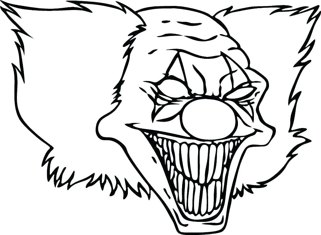 Scary Clown Face Drawing at PaintingValley.com | Explore collection of ...