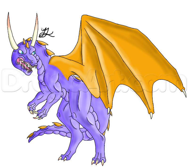 798x710 How To Draw Scary Hopy, Step - Scary Dragon Drawing