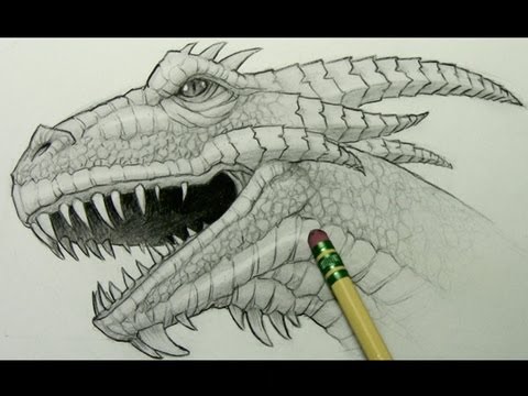 480x360 How To Draw A Dragon Head - Scary Dragon Drawing
