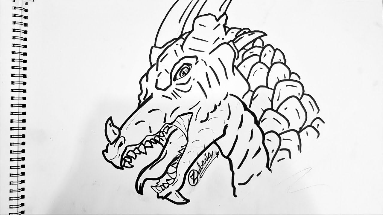 1280x720 How To Draw Realistic Scary Dragon - Scary Dragon Drawing
