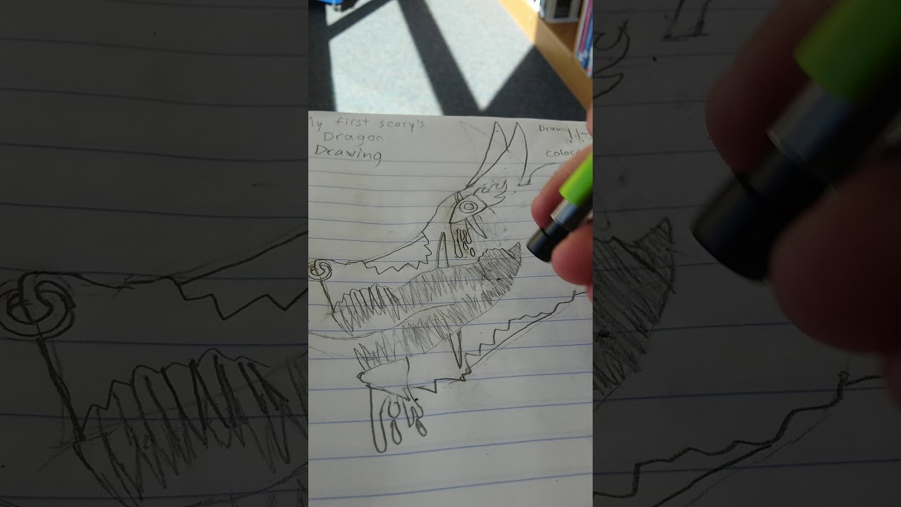 1280x720 My First Scary Dragon Drawing - Scary Dragon Drawing