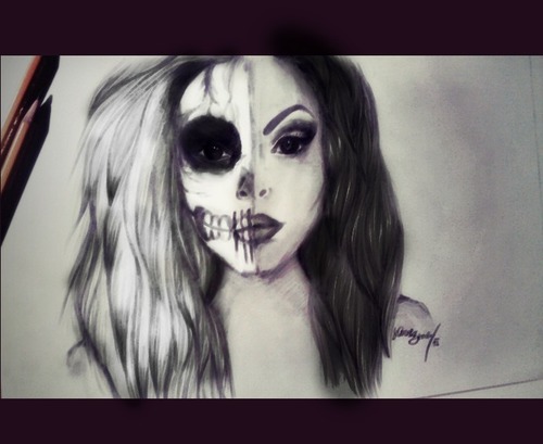 500x409 Scary Drawing Of Girl Shared - Scary Drawing Pictures