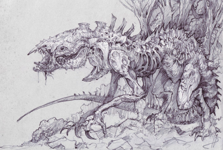 748x505 dark, fantasy, evil, scary, creepy, spooky, art, drawing, monster - Scary Drawing Pictures