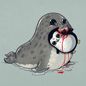 290x290 cute illustrations that have an unexpected surprise you - Scary Drawings