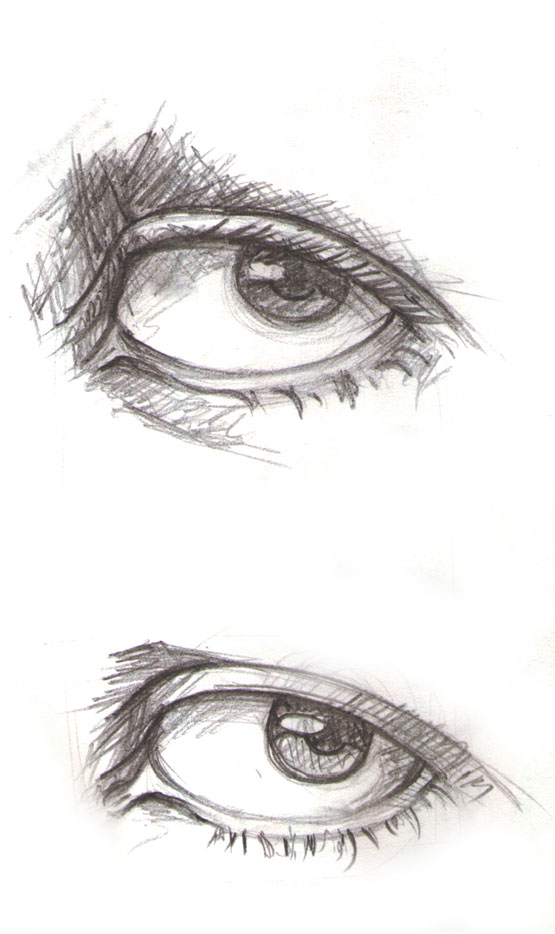 555x934 Drawing Vector Portraits Part The Eyes - Scary Eyes Drawing