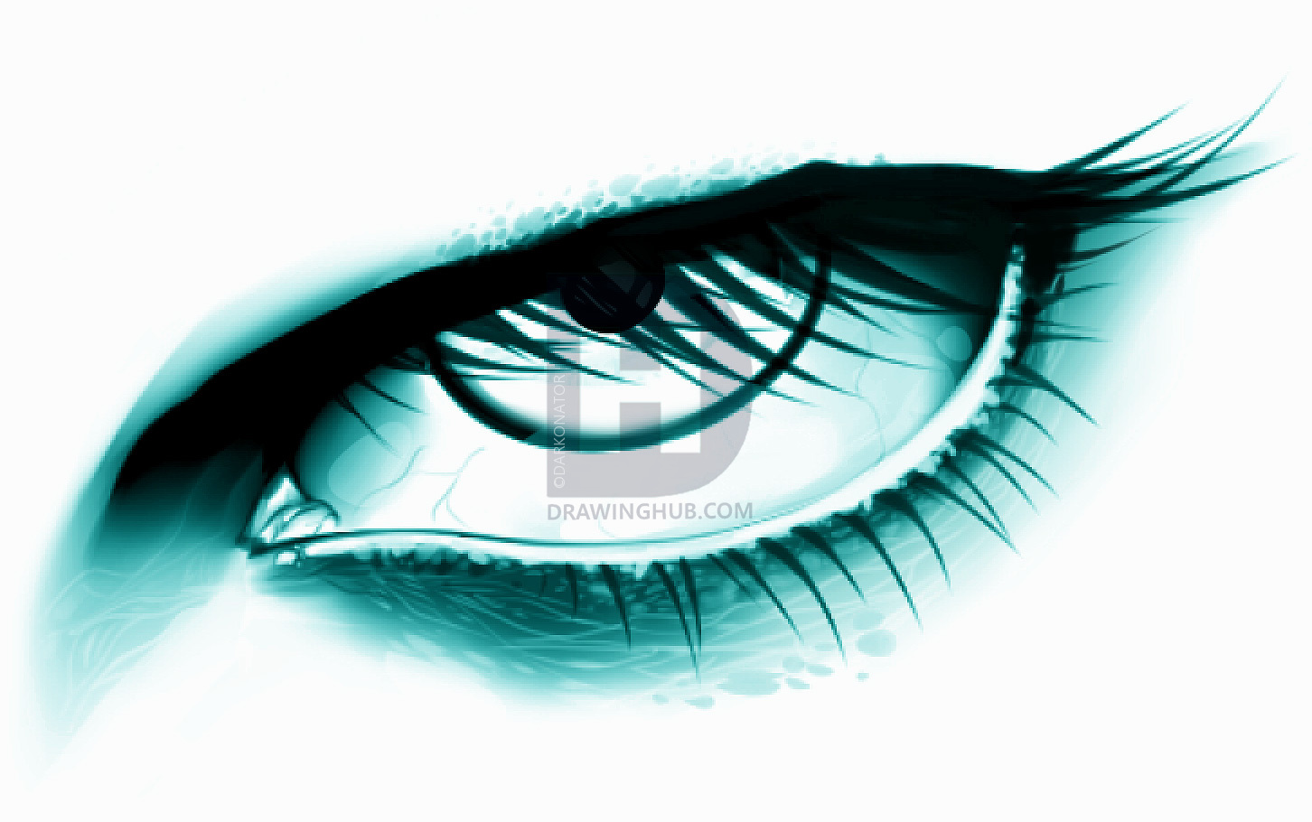 1452x910 how to draw a scary eye, scary eye, step - Scary Eyes Drawing