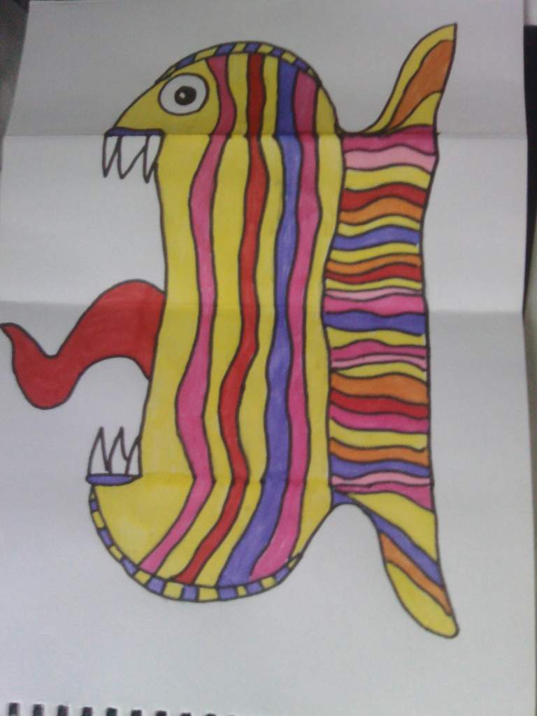 768x1024 my drawing of a scary fish in harry potter harry potter amino - Scary Fish Drawing