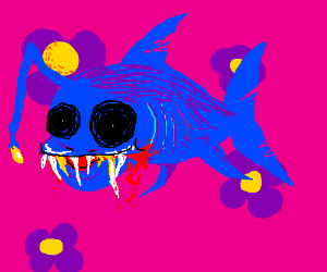 300x250 Scary Fish Drawing - Scary Fish Drawing