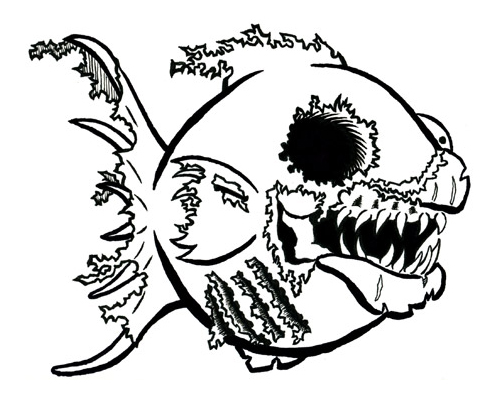 500x400 blog archive scary zombie fish - Scary Fish Drawing