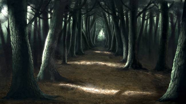 650x366 Creepy Forest - Scary Forest Drawing
