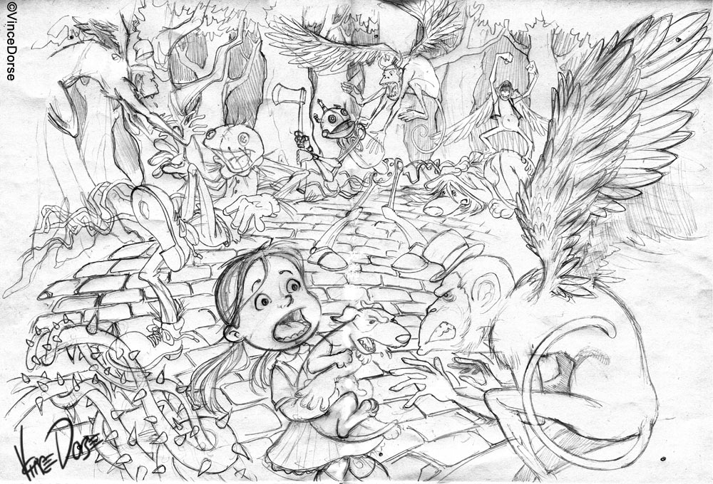 1000x680 Monkey Drawing Forest For Free Download - Scary Forest Drawing