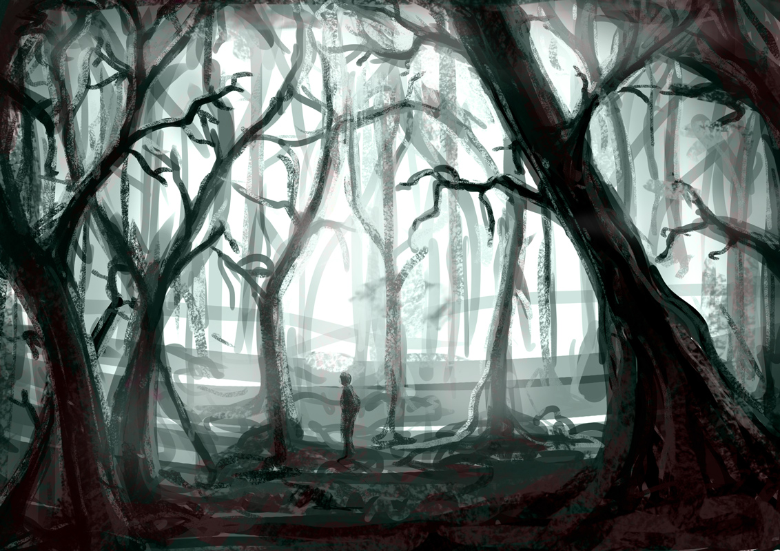 1132x800 projekt element wars - Scary Forest Drawing