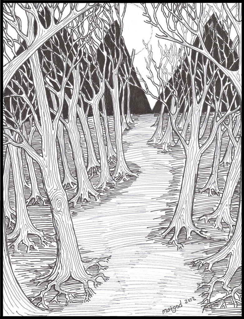 782x1022 Scary Forest - Scary Forest Drawing