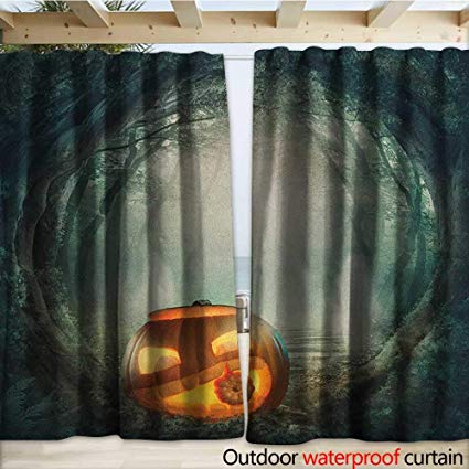 425x425 warmfamily halloween waterproof sliding door curtains - Scary Forest Drawing