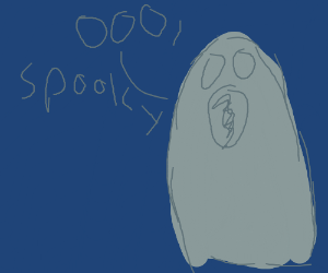 300x250 Minecraft Steve Meeting A Scary Ghost Drawing - Scary Ghost Drawing