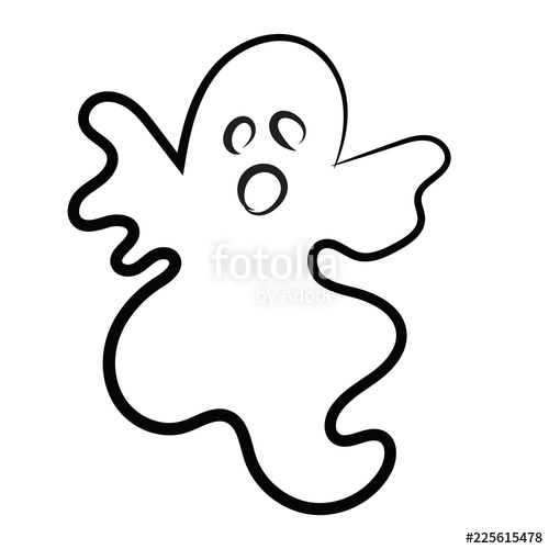 500x500 Scary Ghost Stock Image And Royalty Free Vector On Fotolia - Scary Ghost Drawing