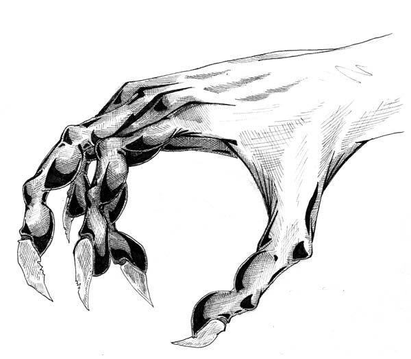 Demon Drawing Hand F. 9. 0. Like. 
