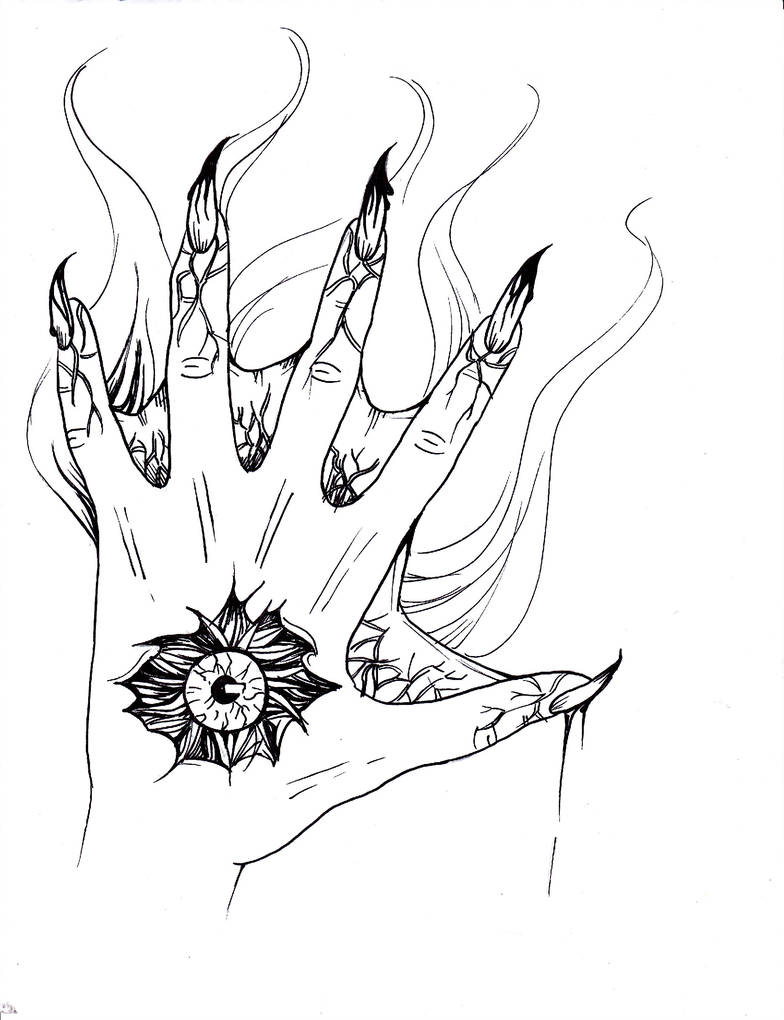 784x1020 A Creepy Hand Drawing - Scary Hand Drawing