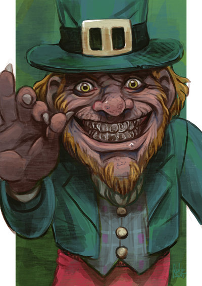 400x566 Happy St Patrick's Day! Fan Tributes To Leprechaun - Scary Leprechaun Drawing
