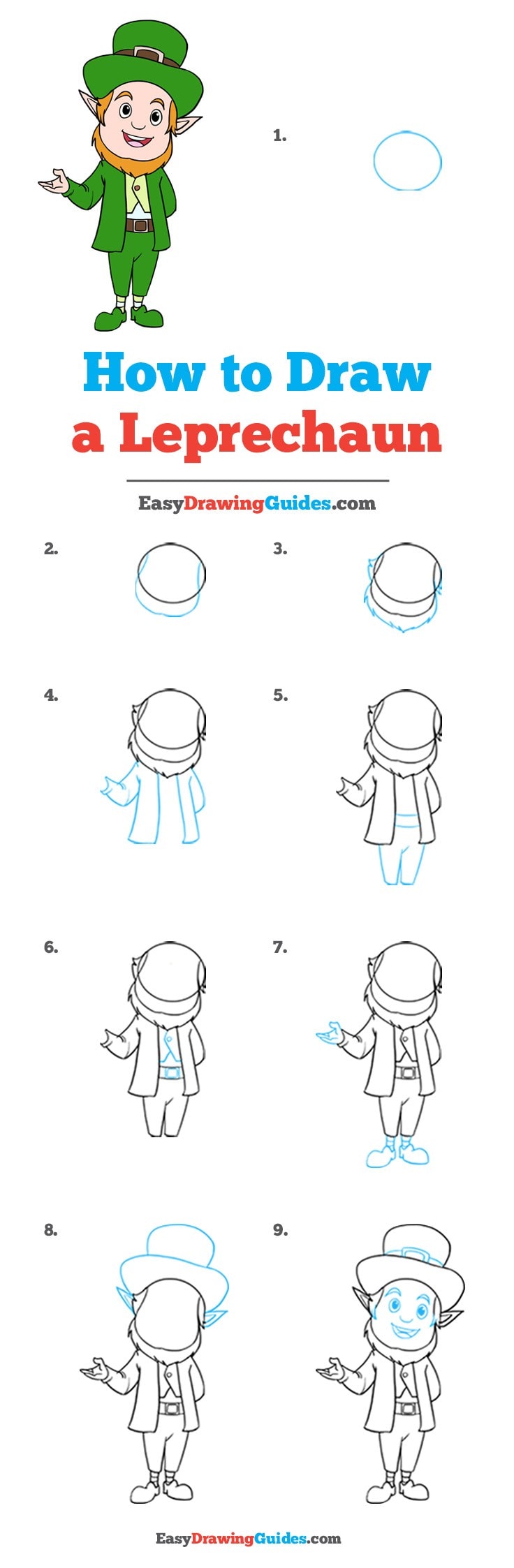 736x2246 How To Draw A Leprechaun - Scary Leprechaun Drawing