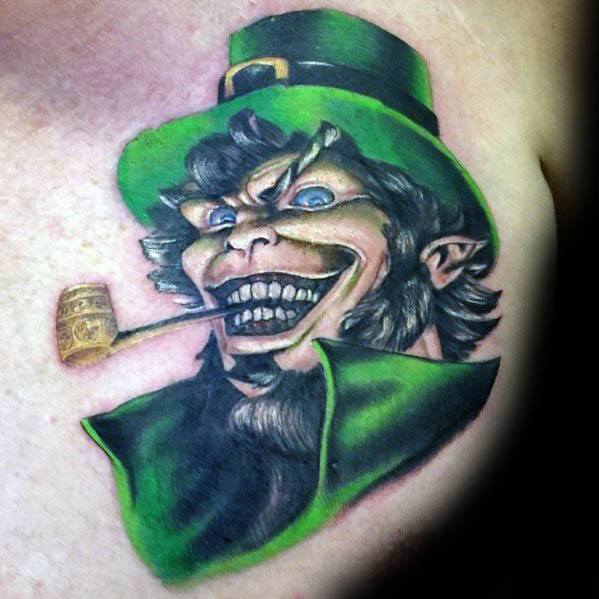 599x599 Leprechaun Tattoo Designs For Men - Scary Leprechaun Drawing
